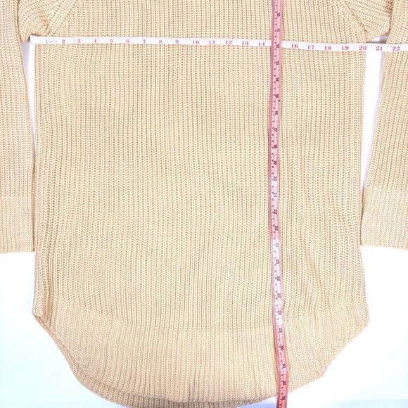 Lillusory Apricot Beige Tan Oversized Turtleneck Sweater Dress Small - Picture 8 of 8
